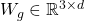 W_g \in \mathbb{R}^{3 \times d}