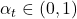 \alpha_t \in (0, 1)