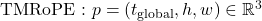 \text{TMRoPE 位置向量: } p = (t_{\text{global}}, h, w) \in \mathbb{R}^3