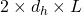 2 \times d_h \times L